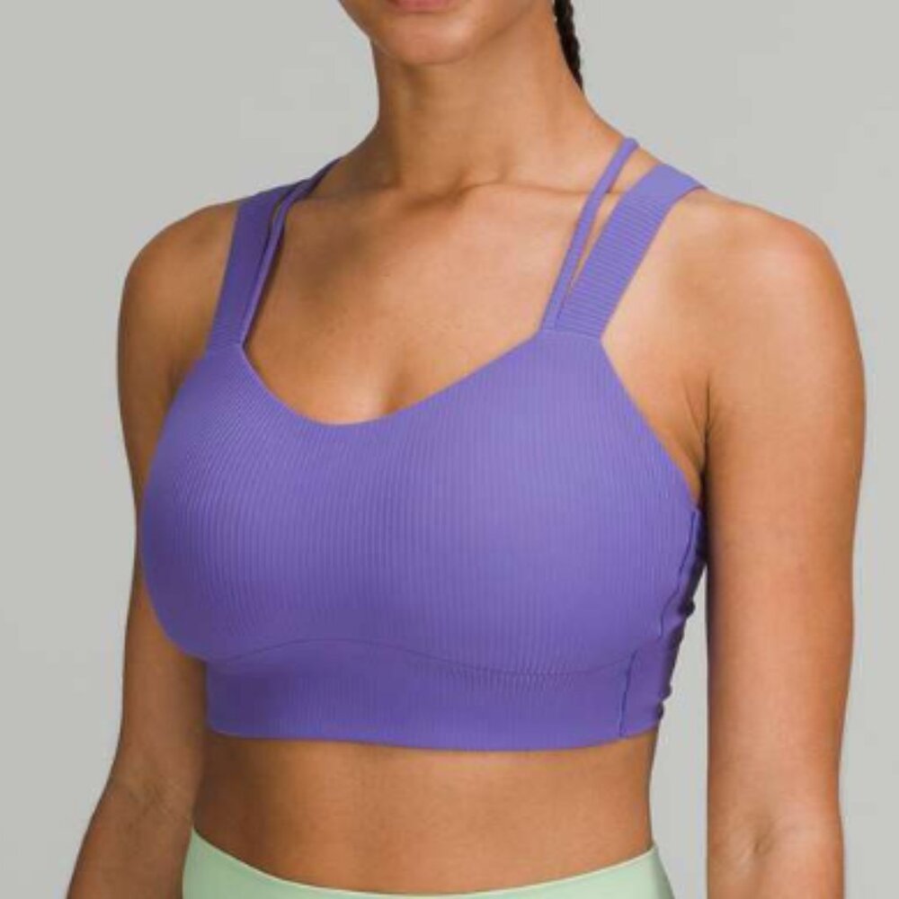 Lululemon Like a Cloud Ribbed Longline Bra *Light Support, D/DD Cup Wild Indigo - Picture 2 of 11
